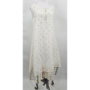 DVAA Tales Untold Florelsket Dress Womens S Blue Ikat Sleeveless